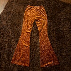 velvet flare leggings from shein